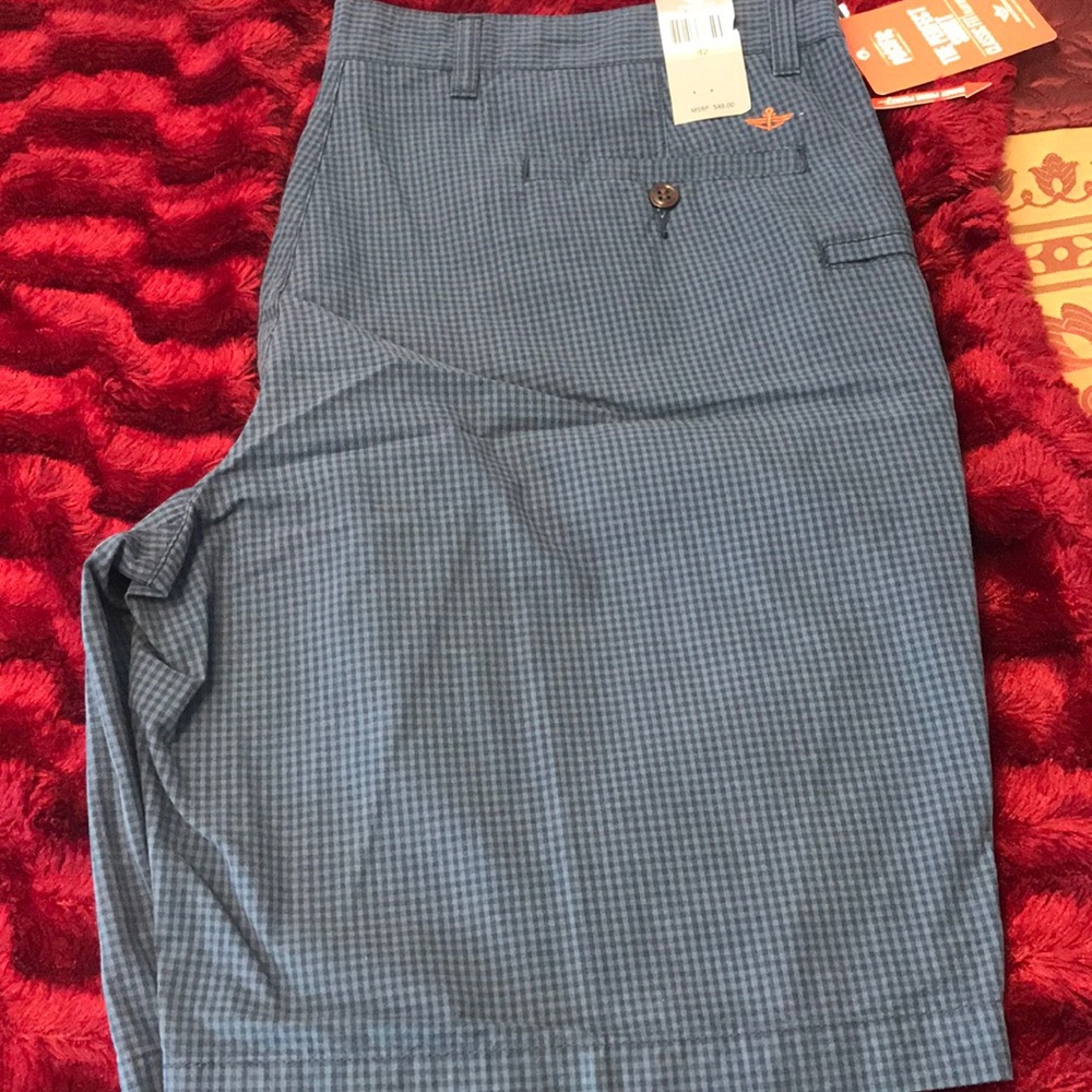 Blue Plaid Docker’s Shorts